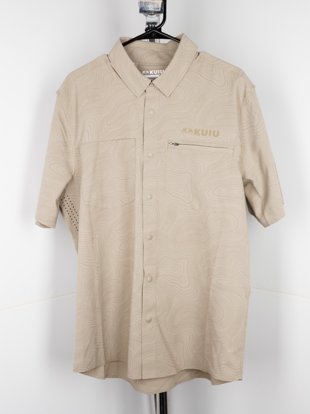 KUIU MESA VENTED SS SNAP SHIRT TOPO | BONE TOPO PRINT